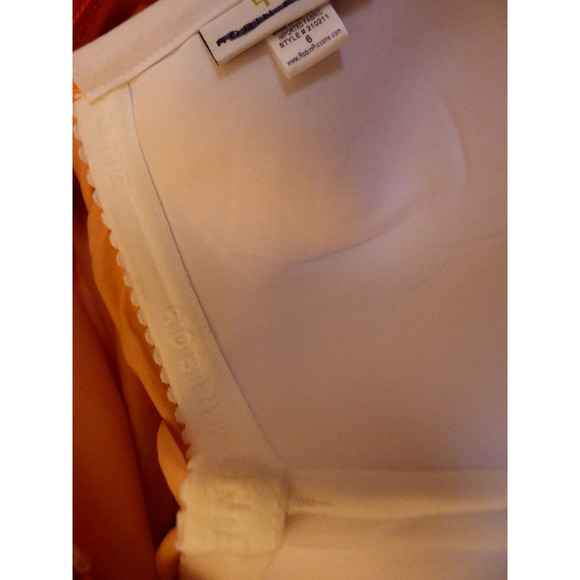 Robin Piccone Coral Orange Cream Isla One Piece Swimsuit 6 NEW - Picture 7 of 8